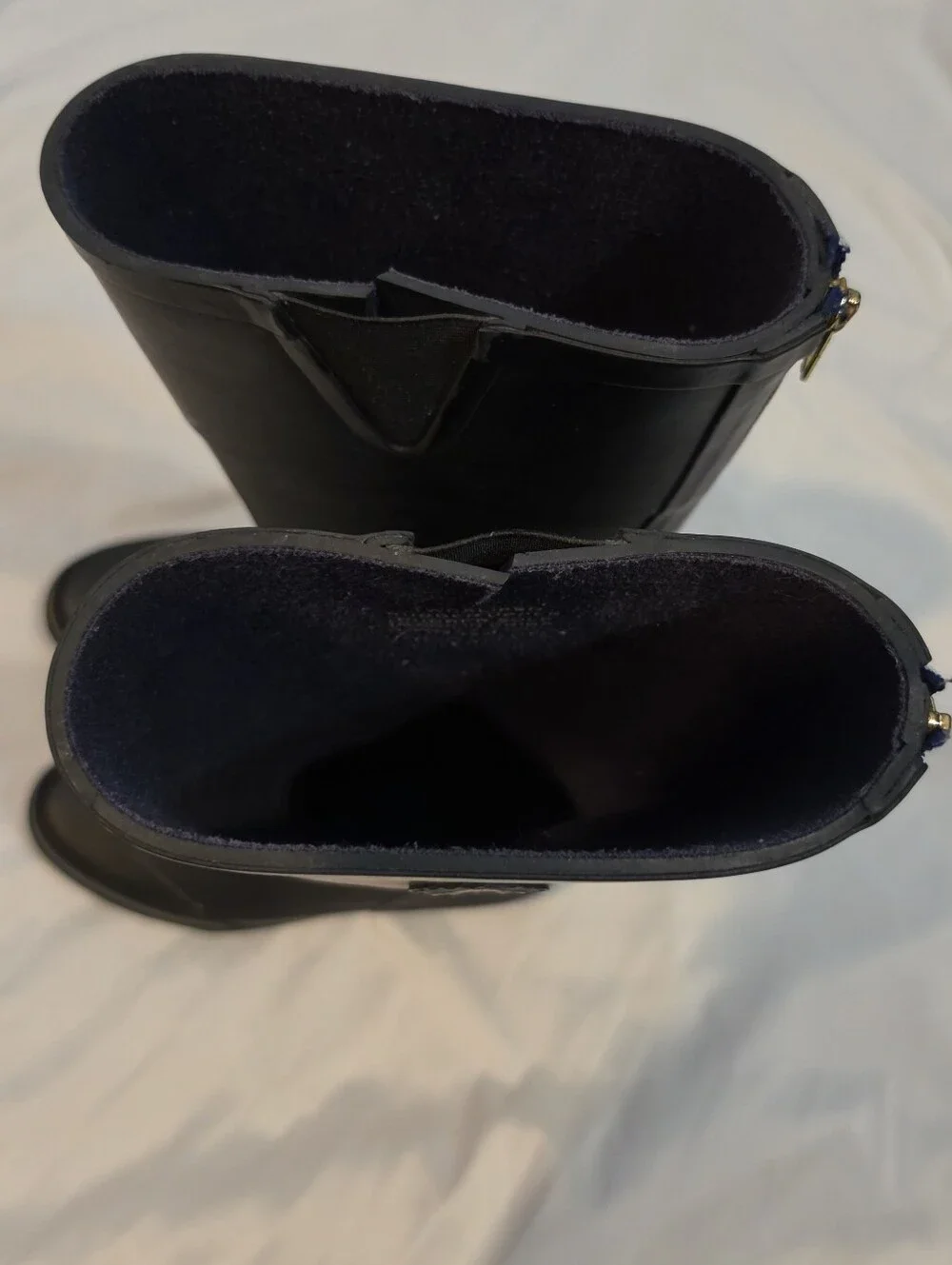 Tommy Hilfiger Calipso Black Rubber Zip Back Rain Boots US 7 Minor Wear